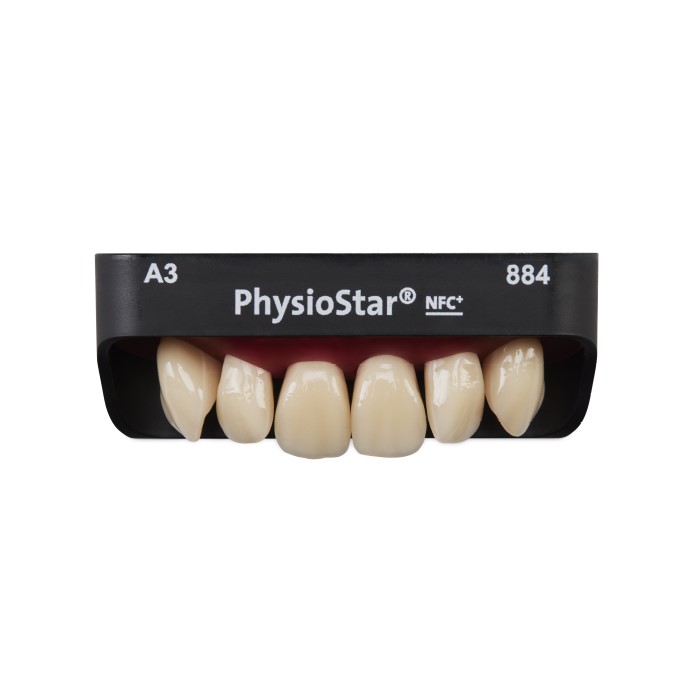 PhysioStar NFC+ Set od 6Laboratorij-Zubi za protezeThe NFC+ material impresses with its very good abrasion resistance, which is significantly higher than…