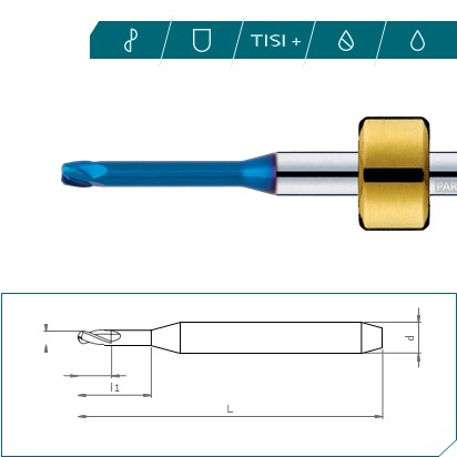 Titanium, CoCrCAD-CAM svrdla-Dental Machine Shank 4mmDesigned for maximum productivity with CoCr and titanium. The combination of high helix angle with…