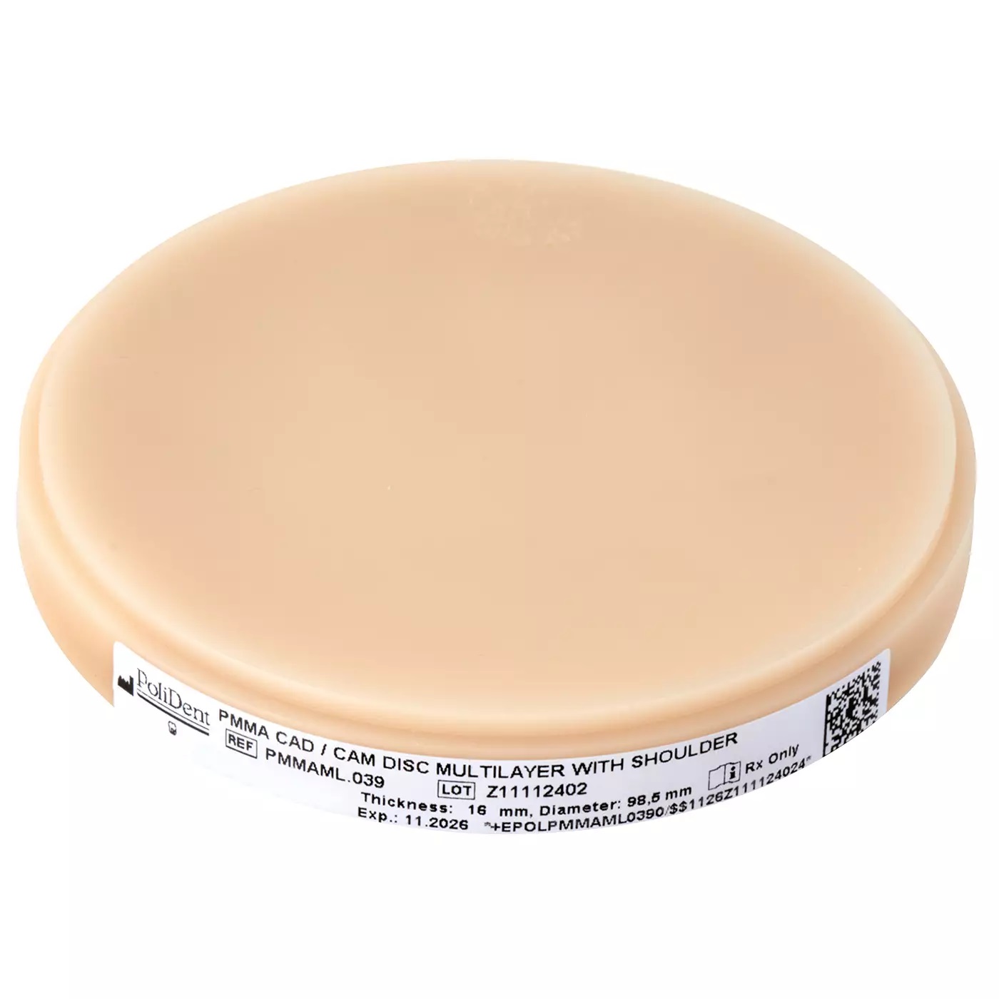 PoliDent PMMA MULTILAYER O-98CAD-CAM Materijali-DiskoviMulti-layered, pre-coloured PMMA discs for making temporary crowns and bridges. A multi-layered disc is composed…